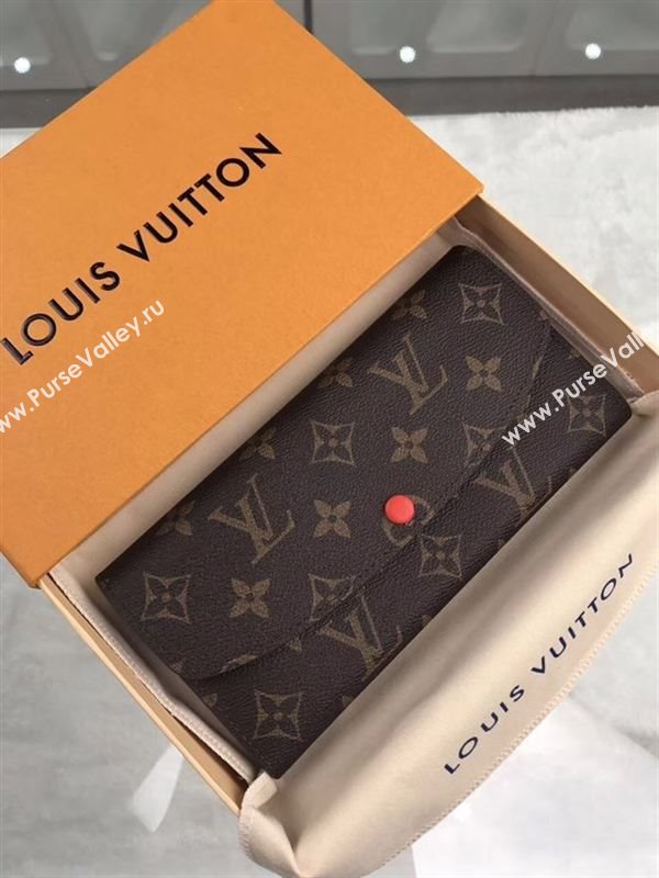 replica Louis Vuitton LV Emilie Wallet Monogram Purse Bag M60696 Orange