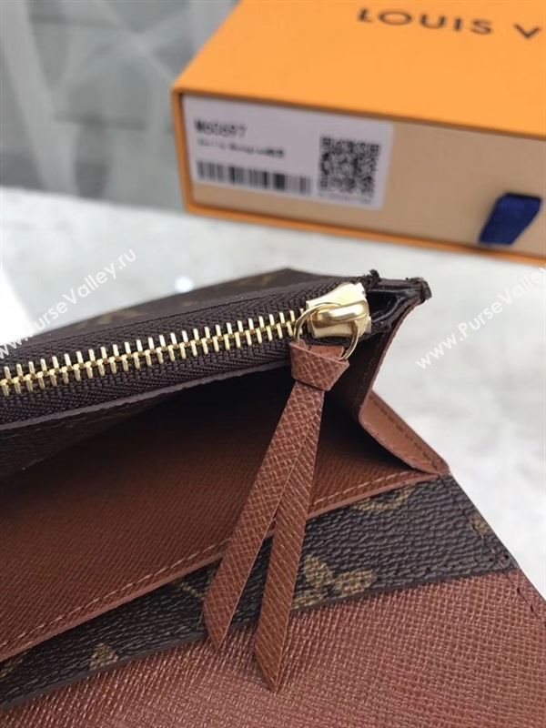 replica Louis Vuitton LV Emilie Wallet Monogram Purse Bag M60697 Coffee