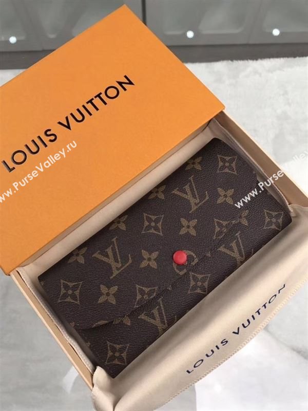 replica Louis Vuitton LV Emilie Wallet Monogram Purse Bag M60697 Red