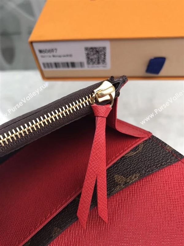 replica Louis Vuitton LV Emilie Wallet Monogram Purse Bag M60697 Red