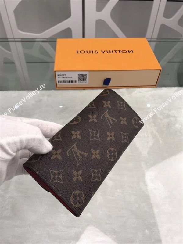 replica Louis Vuitton LV Emilie Wallet Monogram Purse Bag M60697 Red