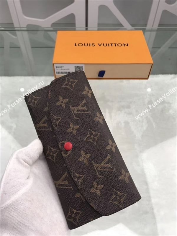 replica Louis Vuitton LV Emilie Wallet Monogram Purse Bag M60697 Red