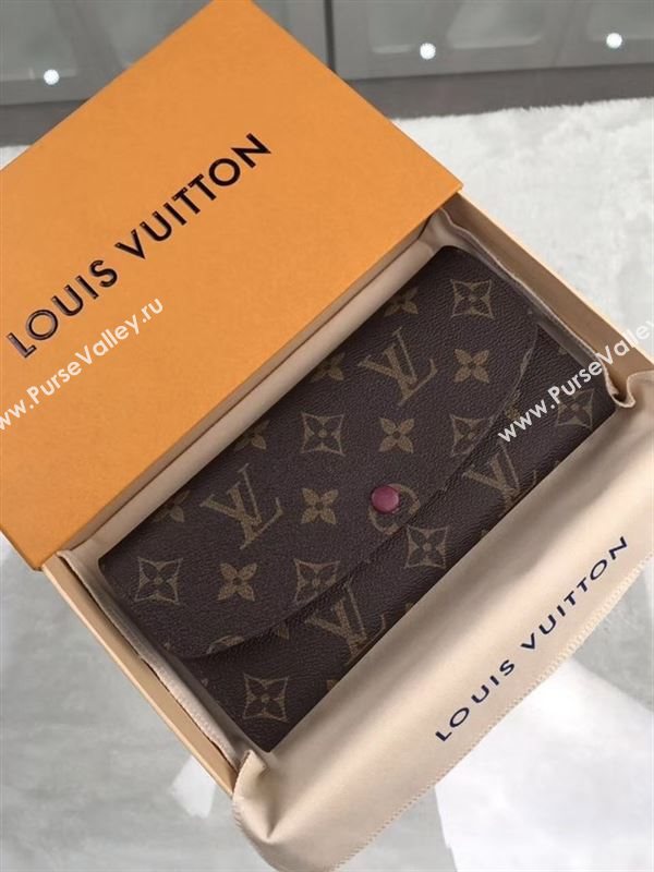 replica Louis Vuitton LV Emilie Wallet Monogram Purse Bag M60697 Maroon
