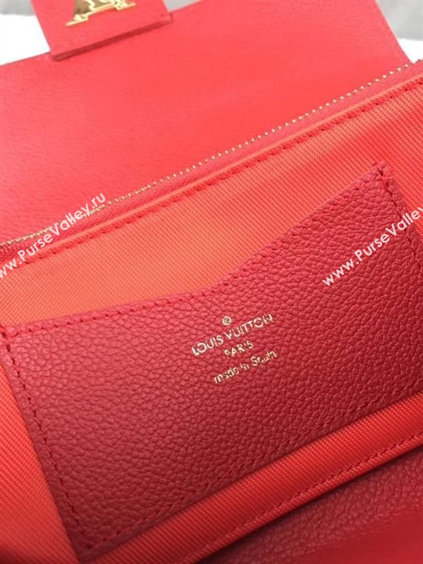 replica Louis Vuitton LV Real Leather Wallet Purse Bag M60863 Red