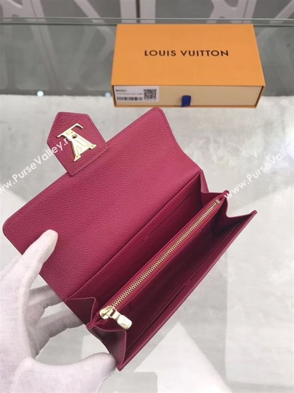 replica Louis Vuitton LV Real Leather Wallet Purse Bag M60861 Maroon