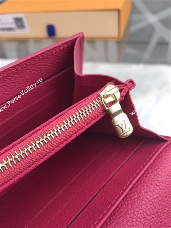 replica Louis Vuitton LV Real Leather Wallet Purse Bag M60861 Maroon