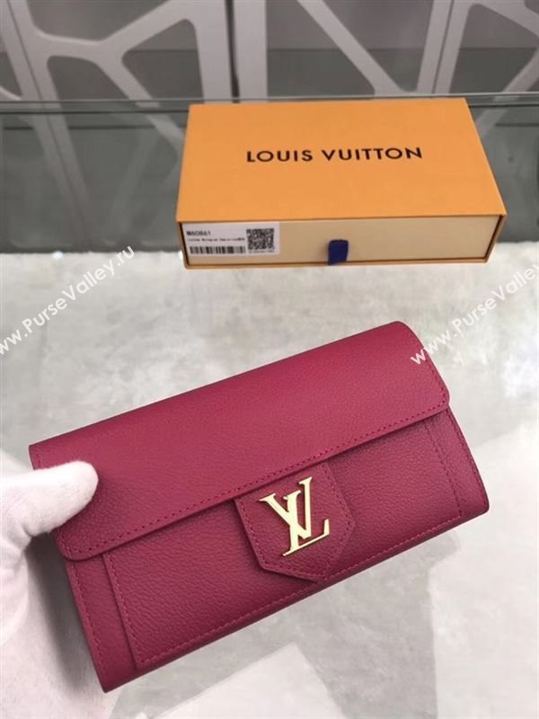 replica Louis Vuitton LV Real Leather Wallet Purse Bag M60861 Maroon