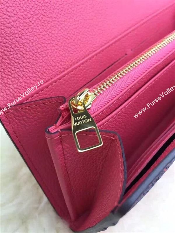 replica Louis Vuitton LV Monogram Sarah Wallet Real Leather Purse Bag M61182 Rose