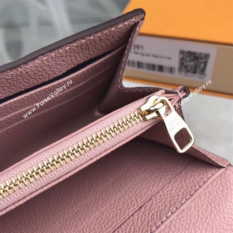 replica Louis Vuitton LV Monogram Sarah Wallet Real Leather Purse Bag M64082 Pink