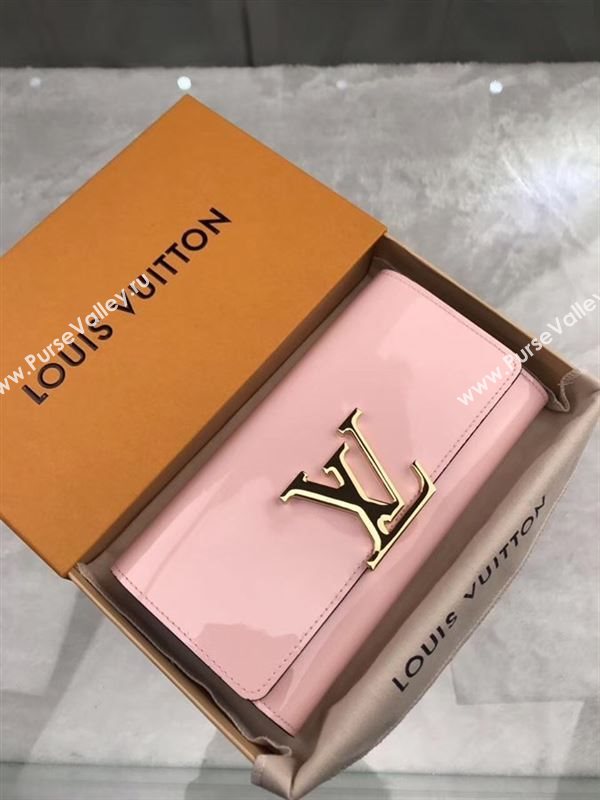 replica Louis Vuitton LV Louise Wallet Patent Leather Purse Bag M61581 Pink