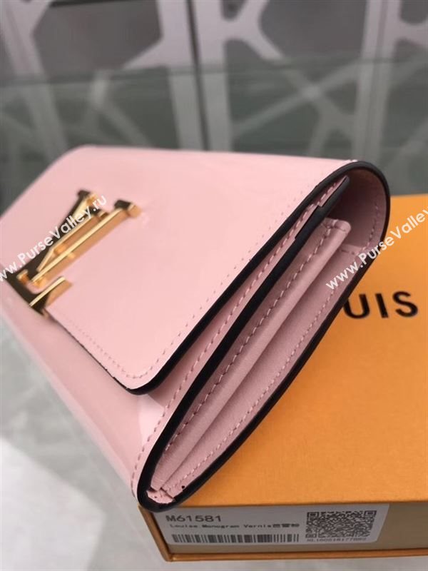 replica Louis Vuitton LV Louise Wallet Patent Leather Purse Bag M61581 Pink