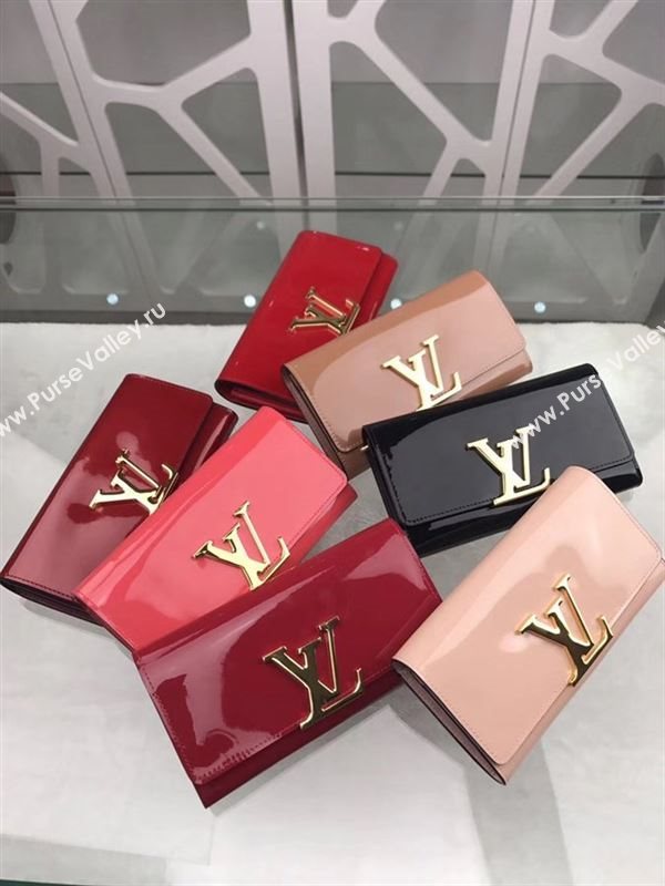 replica Louis Vuitton LV Louise Wallet Patent Leather Purse Bag M61581 Pink