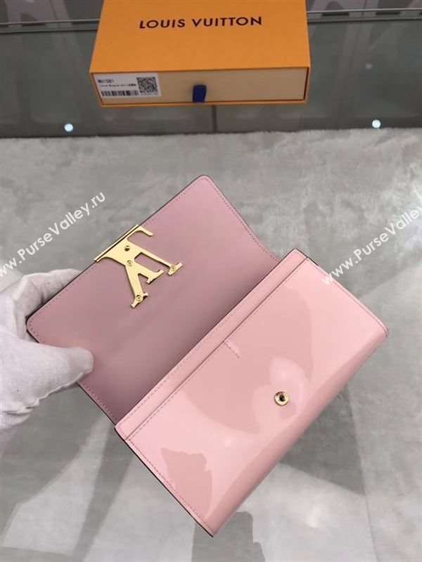 replica Louis Vuitton LV Louise Wallet Patent Leather Purse Bag M61581 Pink