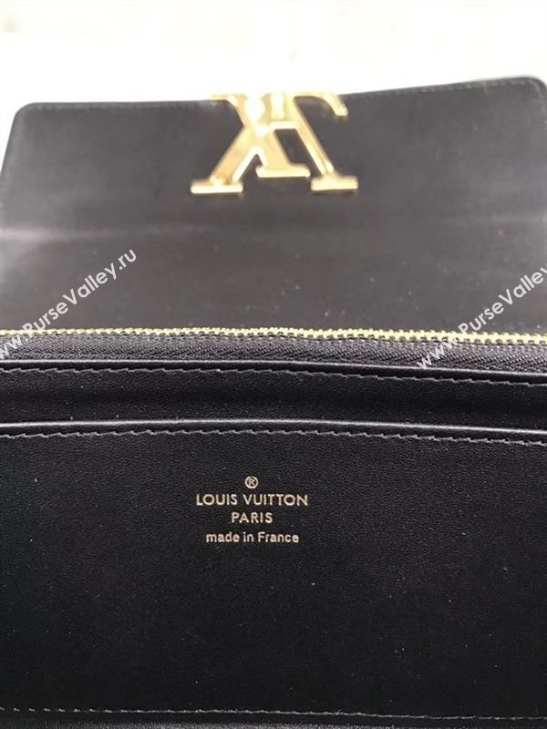 replica Louis Vuitton LV Louise Wallet Patent Leather Purse Bag M61316 Black