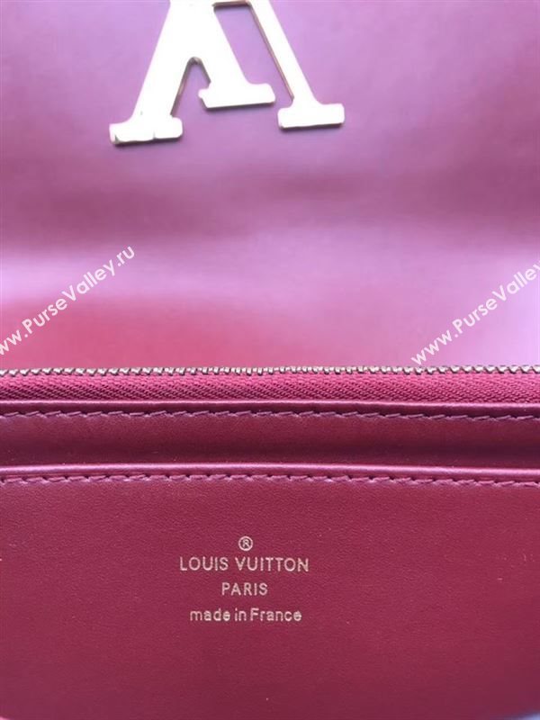 replica Louis Vuitton LV Louise Wallet Patent Leather Purse Bag M61317 Wine
