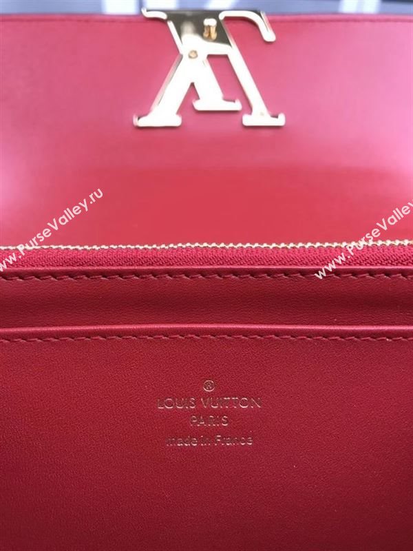 replica Louis Vuitton LV Louise Wallet Patent Leather Purse Bag M64550 Red