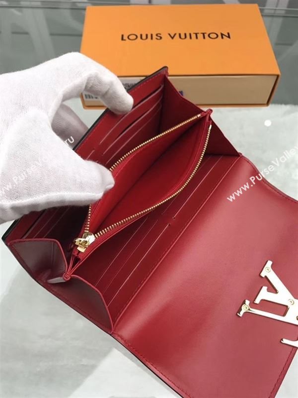 replica Louis Vuitton LV Louise Wallet Patent Leather Purse Bag M64550 Red