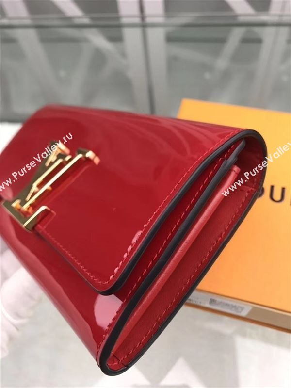 replica Louis Vuitton LV Louise Wallet Patent Leather Purse Bag M64550 Red