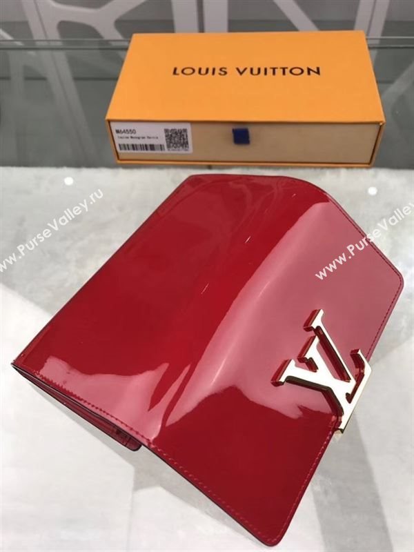 replica Louis Vuitton LV Louise Wallet Patent Leather Purse Bag M64550 Red