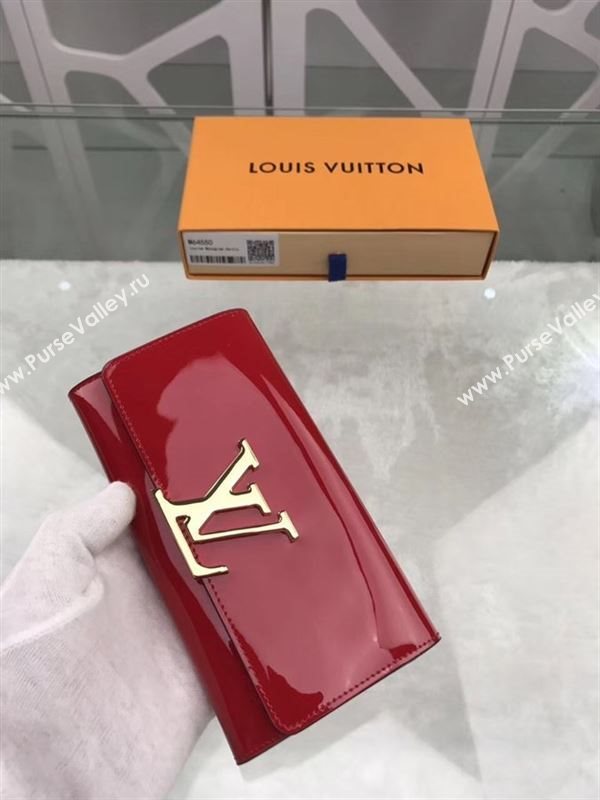 replica Louis Vuitton LV Louise Wallet Patent Leather Purse Bag M64550 Red