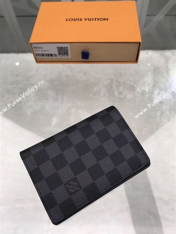 replica Louis Vuitton LV Damier Passport Cover Purse Bag N60031 Gray