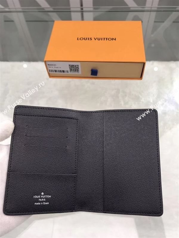 replica Louis Vuitton LV Damier Passport Cover Purse Bag N60031 Gray