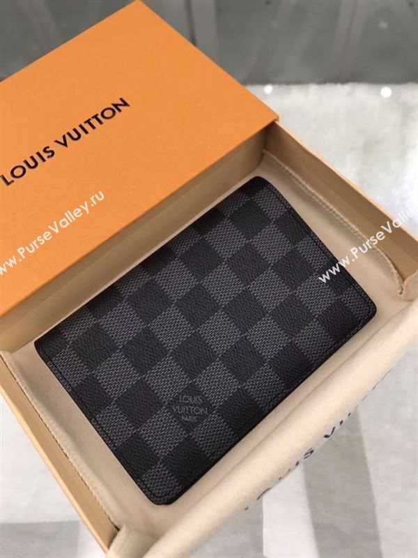 replica Louis Vuitton LV Damier Passport Cover Purse Bag N60031 Gray