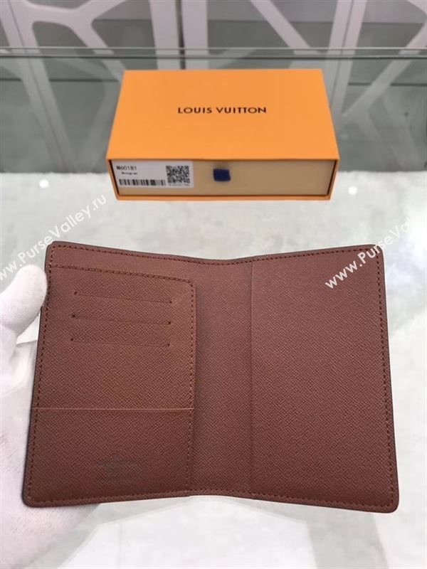 replica Louis Vuitton LV Monogram Passport Cover Holder Purse Bag M60181 Brown