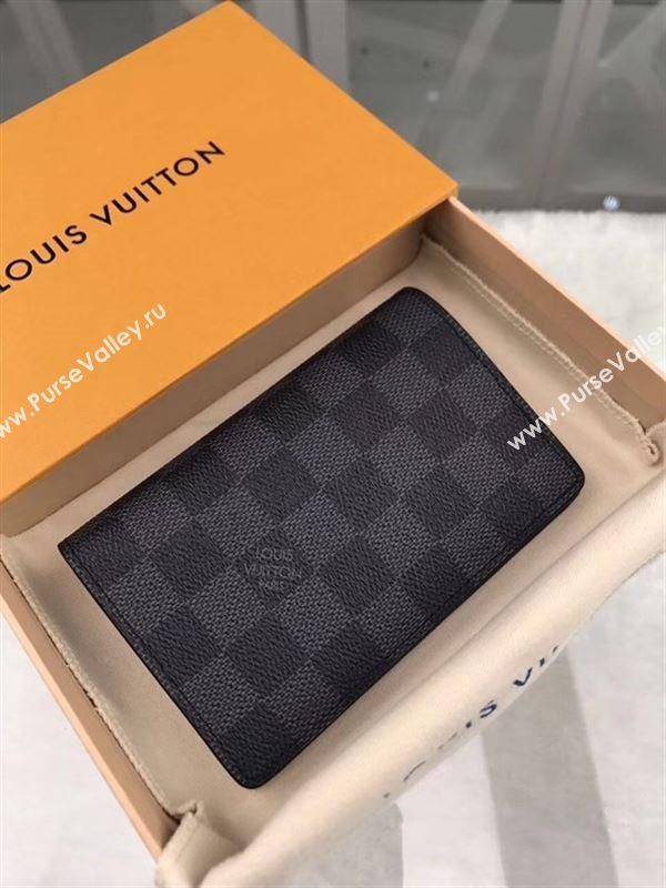 replica Louis Vuitton LV Damier Short Wallet Purse Bag N63117 Gray