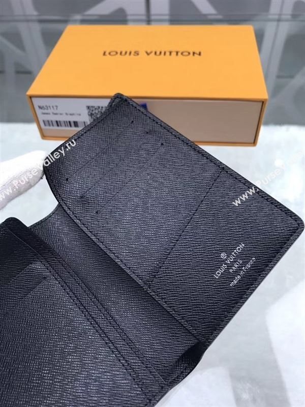 replica Louis Vuitton LV Damier Short Wallet Purse Bag N63117 Gray