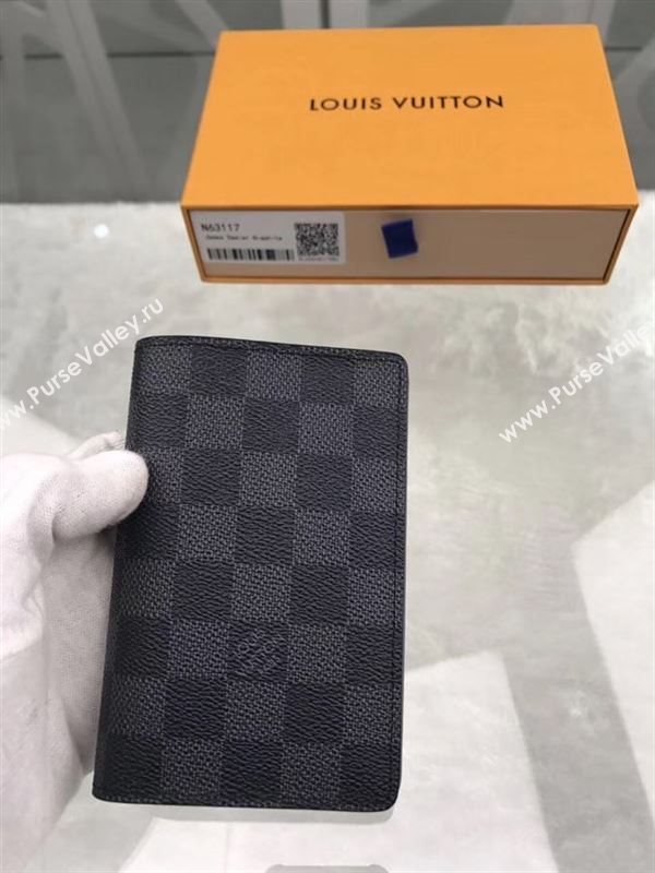 replica Louis Vuitton LV Damier Short Wallet Purse Bag N63117 Gray