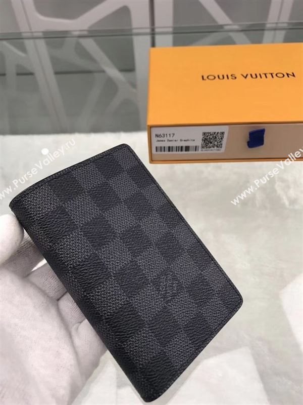 replica Louis Vuitton LV Damier Short Wallet Purse Bag N63117 Gray