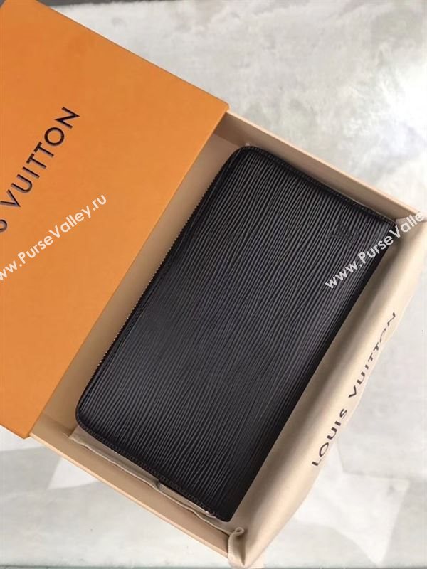 replica Louis Vuitton LV Zippy Organizer Wallet Epi Leather Purse Bag M60632 Black