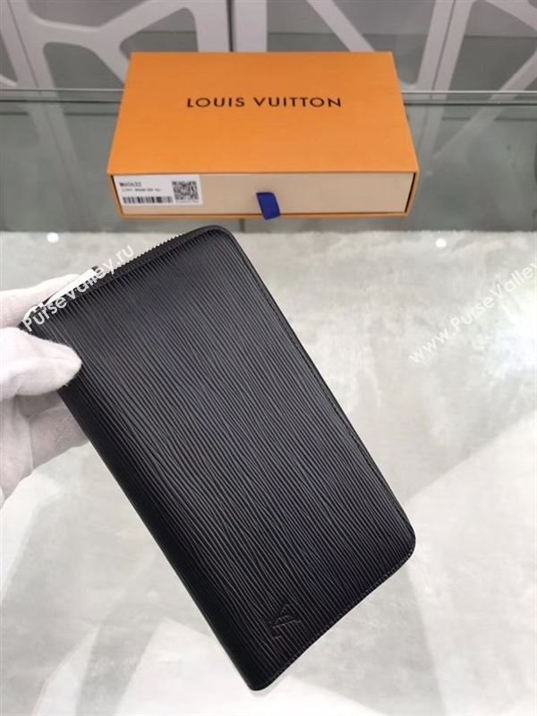 replica Louis Vuitton LV Zippy Organizer Wallet Epi Leather Purse Bag M60632 Black