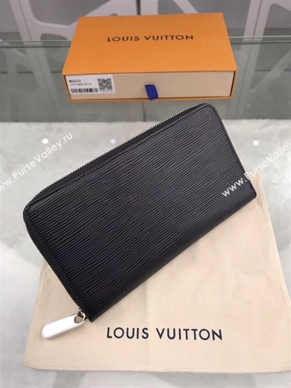 replica Louis Vuitton LV Zippy Organizer Wallet Epi Leather Purse Bag M60632 Black