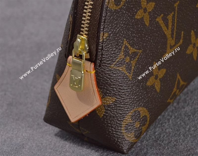 LV Louis Vuitton Monogram Nano Speedy Clutch Handbag M47515 Cosmetic Bag Brown