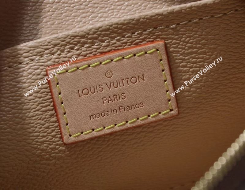 LV Louis Vuitton Monogram Nano Speedy Clutch Handbag M47515 Cosmetic Bag Brown
