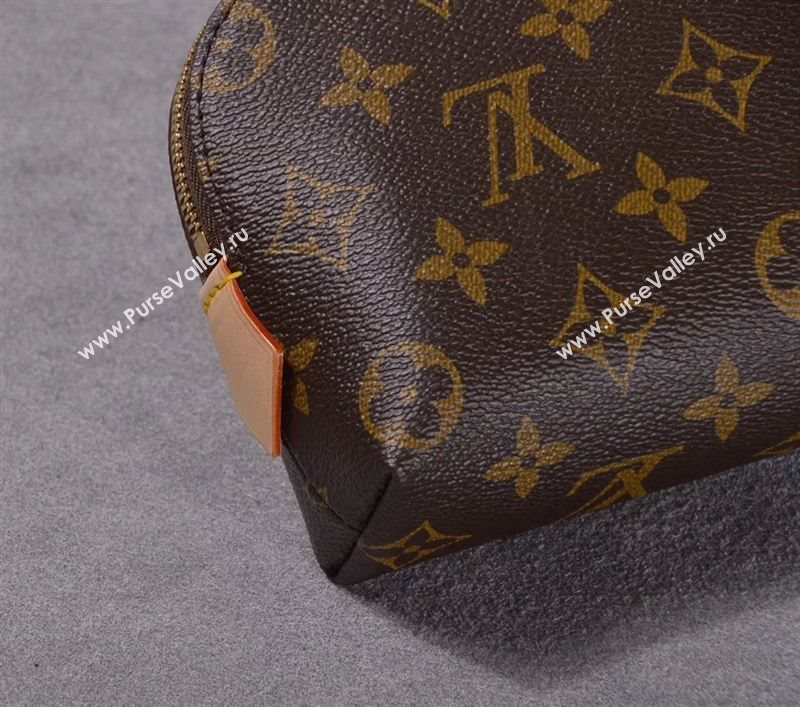 LV Louis Vuitton Monogram Nano Speedy Clutch Handbag M47515 Cosmetic Bag Brown