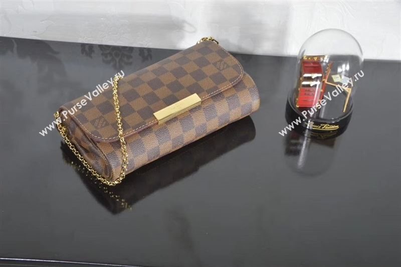 LV Louis Vuitton Favorite Small Bag N41276 Damier Handbag Brown
