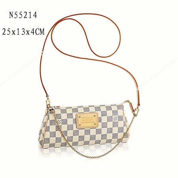 LV Louis Vuitton Eva Shoulder Bag N55214 Damier Handbag White