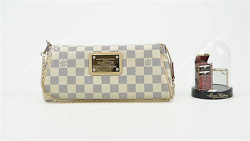 LV Louis Vuitton Eva Shoulder Bag N55214 Damier Handbag White