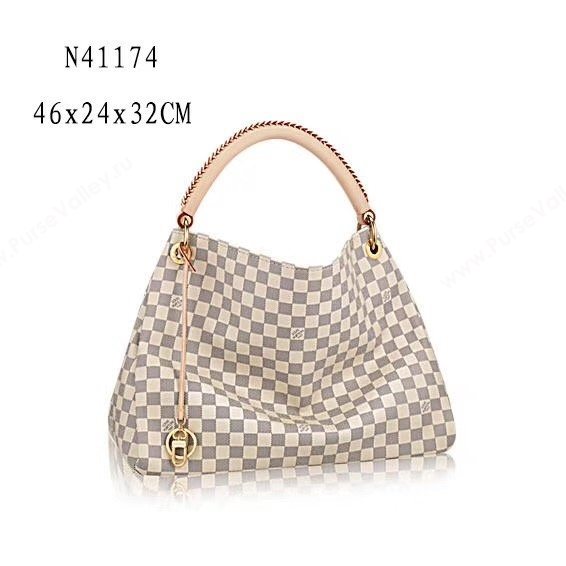 LV Louis Vuitton Artsy Handbag N41174 Damier Bag White