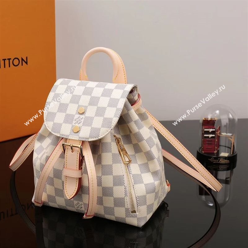 LV Louis Vuitton Sperone BB Backpack Handbag N44026 Damier Bag White