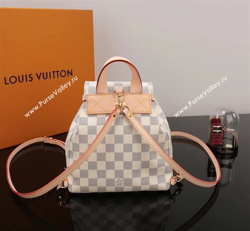 LV Louis Vuitton Sperone BB Backpack Handbag N44026 Damier Bag White