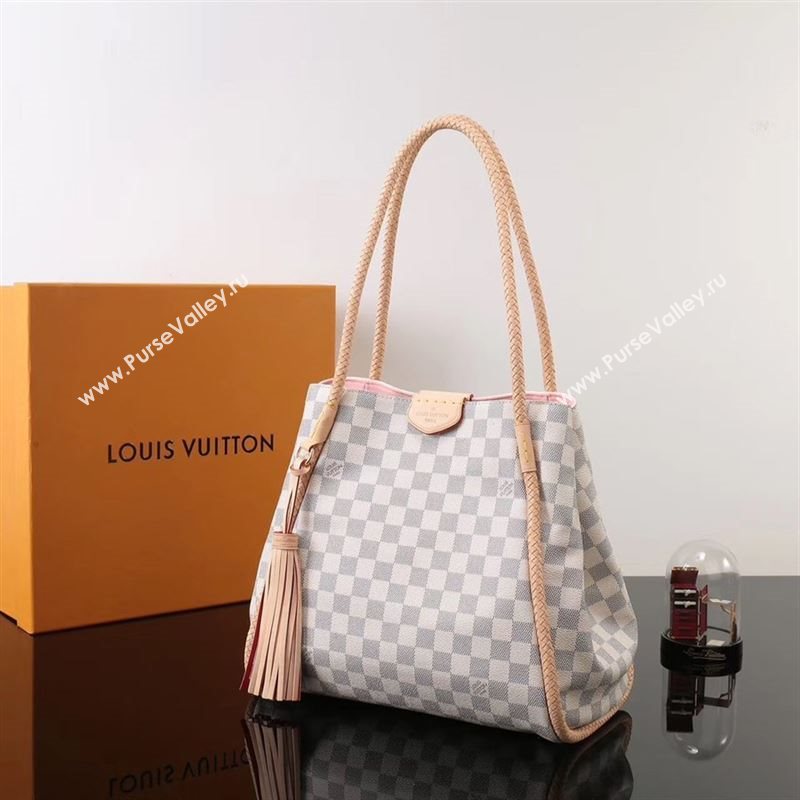 LV Louis Vuitton N44027 Propriano Handbag Damier Bag White