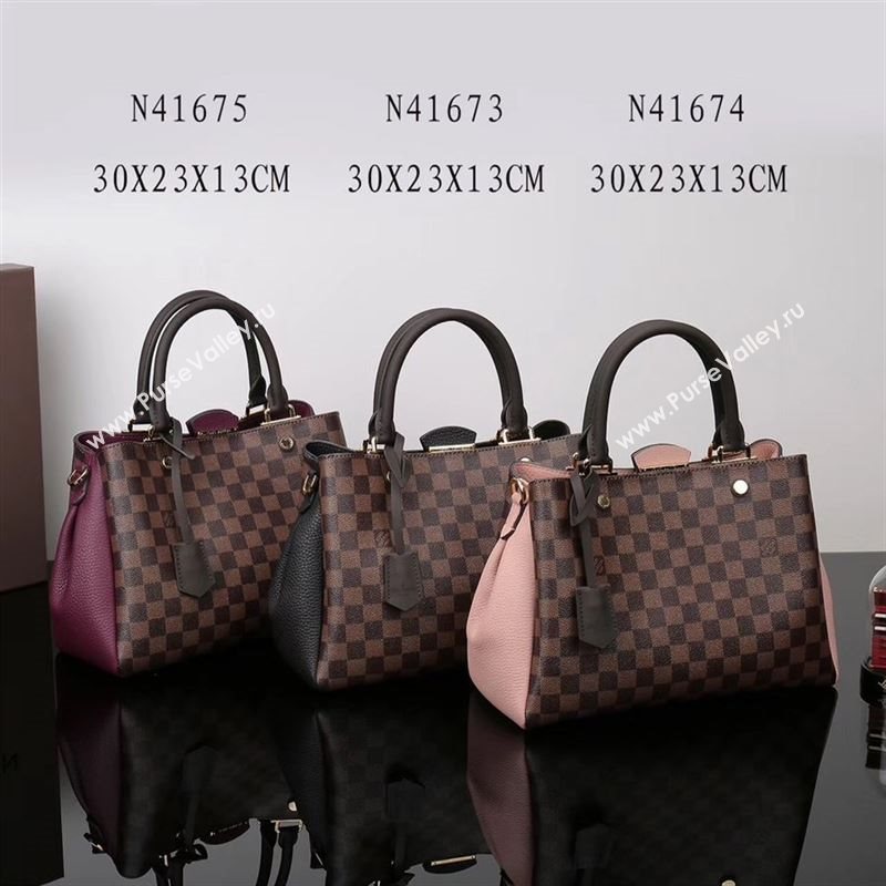 LV Louis Vuitton N41674 Brittany Handbag Damier Bag Pink