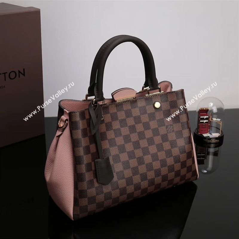 LV Louis Vuitton N41674 Brittany Handbag Damier Bag Pink