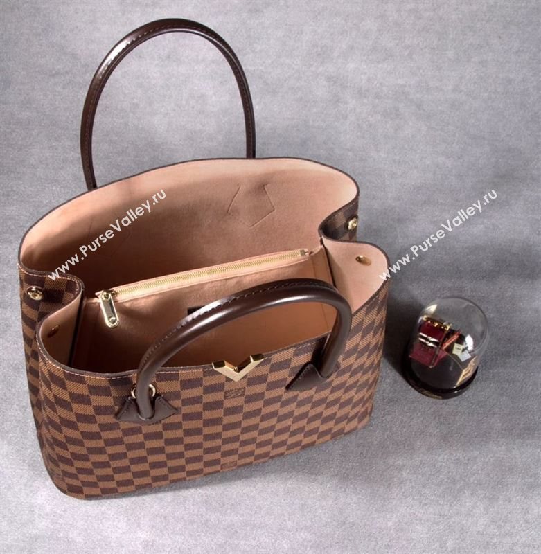 LV Louis Vuitton N41435 Kensington Handbag Damier Bag Brown