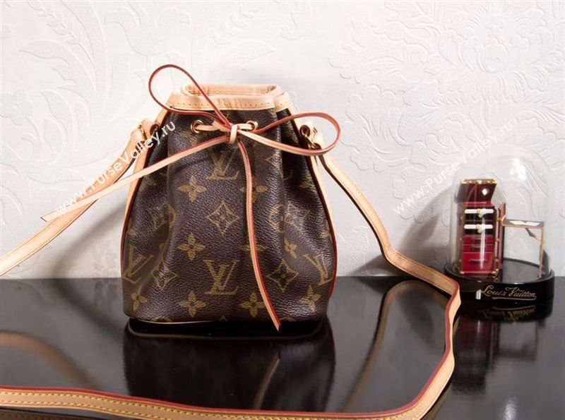 LV Louis Vuitton M41346 Nano Noe Bag Monogram Handbag Brown