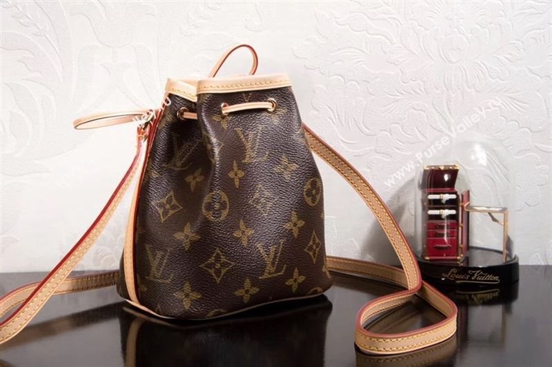 LV Louis Vuitton M41346 Nano Noe Bag Monogram Handbag Brown